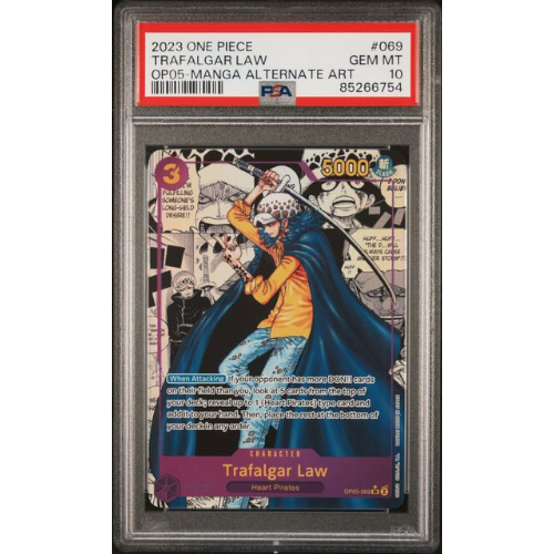 One Piece TCG – Trafalgar Law Manga AA OP-05 n.069 PSA10 [JAP]